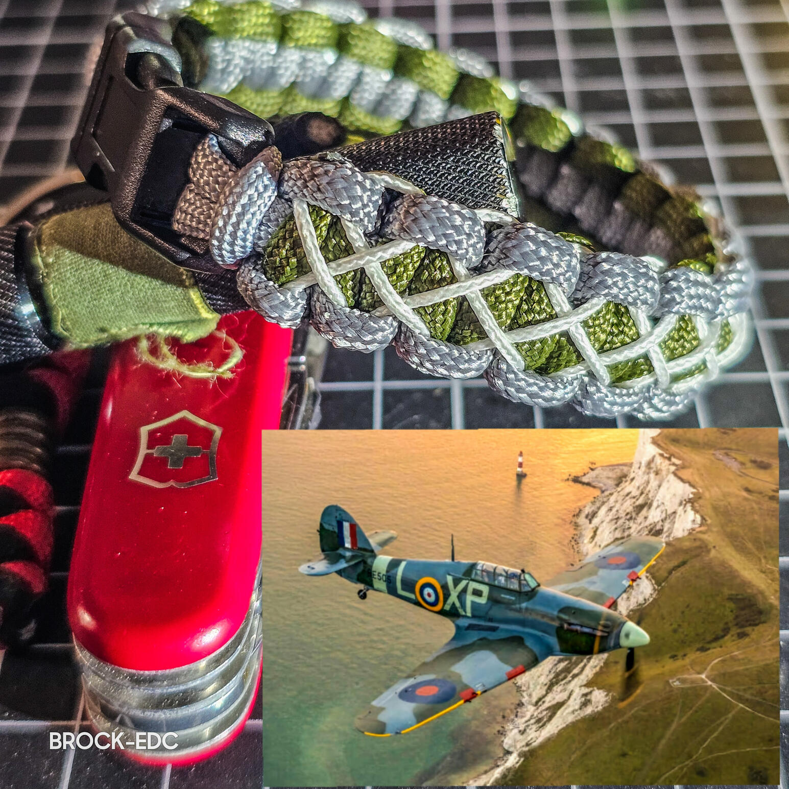 Spitfire themed - Cobra weave with Micro cord stitching. Built for an EX RAF Pilot.